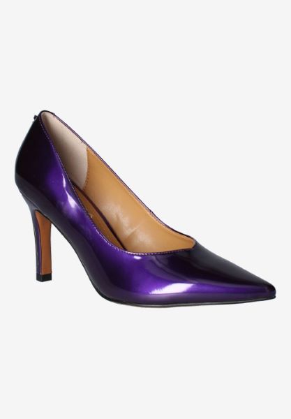 Front view of Phoebie PURPLE PATENT