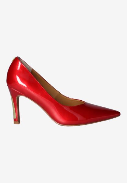 Right side view of Phoebie RED PATENT