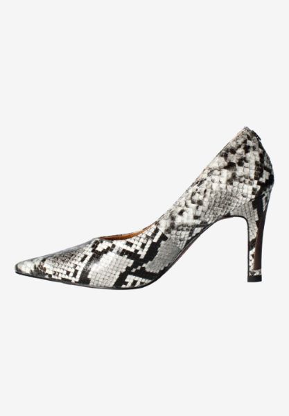 Left side view of Phoebie GRAY/BLACK/WHITE MULTI