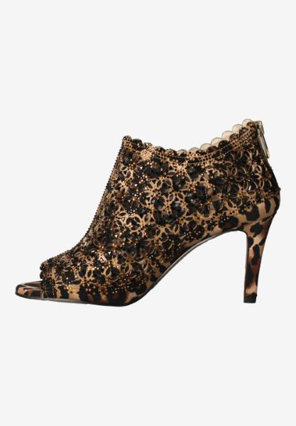 Left side view of Radita BROWN/BLACK ANIMAL PRINT
