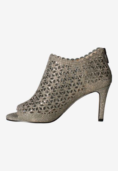 Left side view of Radita PEWTER DANCE GLITTER