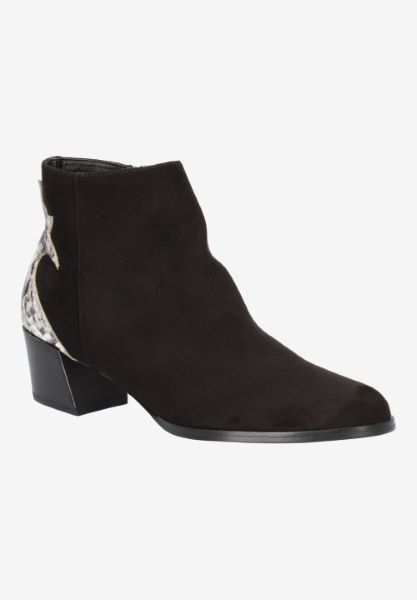 Front view of Ramson BLACK/WHITE/BLACK SUEDE