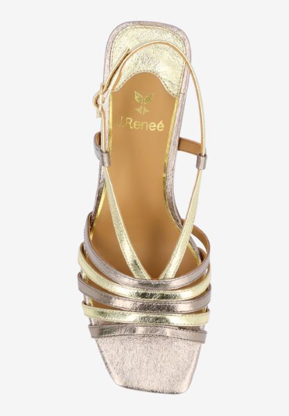 Top view of Regan TAUPE/GOLD MET. NAPPA