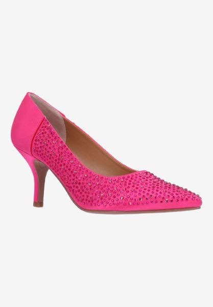 Front view of Rishna FUCHSIA SATIN