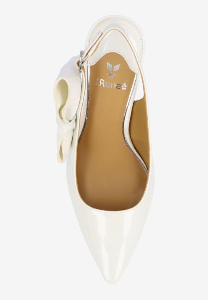 Top view of Rowin WHITE PATENT/GROSGRAIN