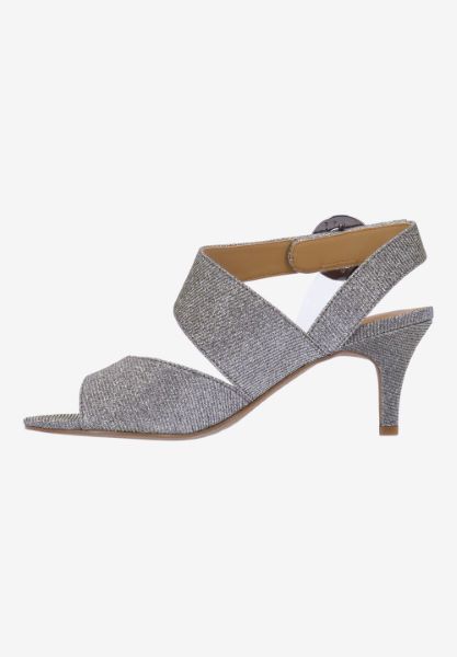 Left side view of Safira PEWTER DANCE GLITTER