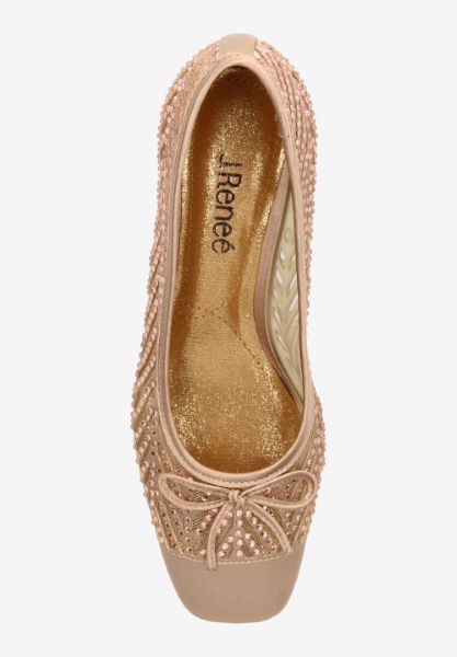 Top view of Saila BEIGE SATIN