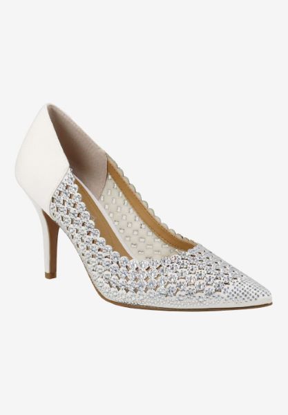 Front view of Sesily WHITE SATIN