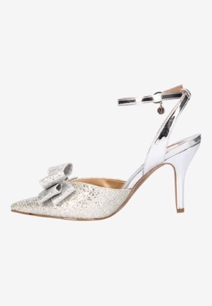 Left side view of Shanaya SILVER GLITTER