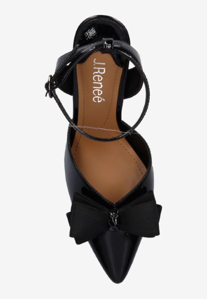 Top view of Shanaya BLACK PATENT/GROSGRAIN