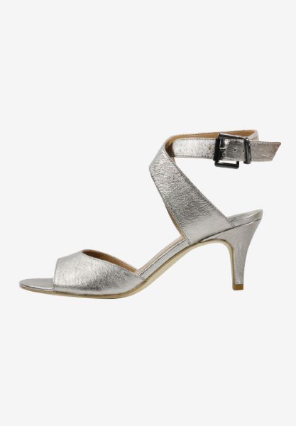 Left side view of Soncino Taupe Metallic Nappa