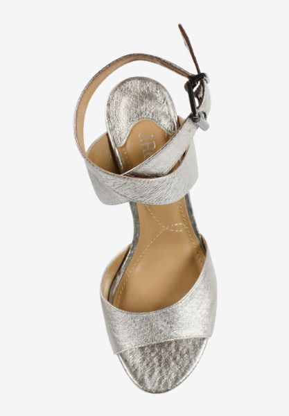 Top view of Soncino Taupe Metallic Nappa