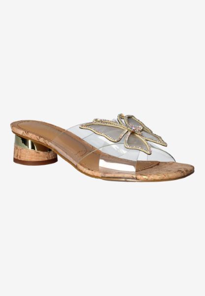 Front view of Sumitra CLEAR/NATURAL/GOLD CORK