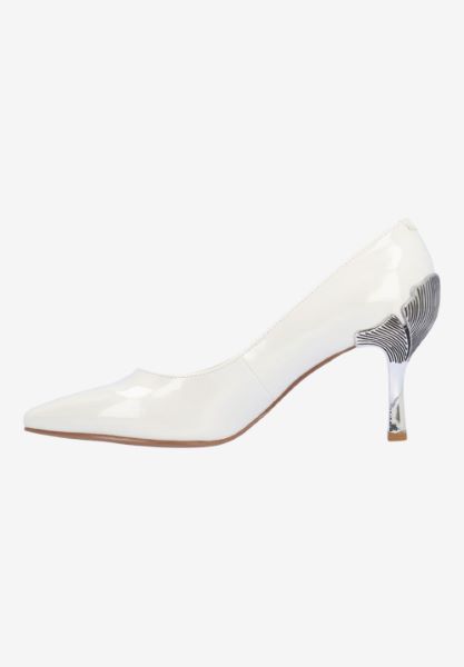 Left side view of Tacy WHITE PATENT