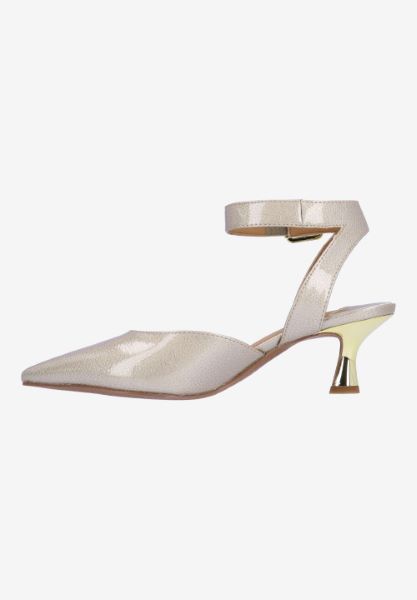 Left side view of Tamsin TAUPE PATENT