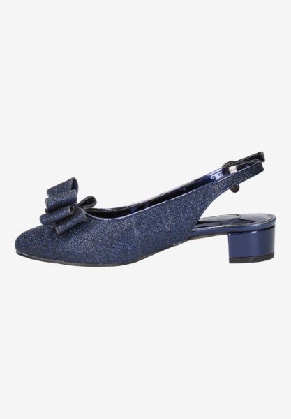 Left side view of Tanay NAVY GLITTER
