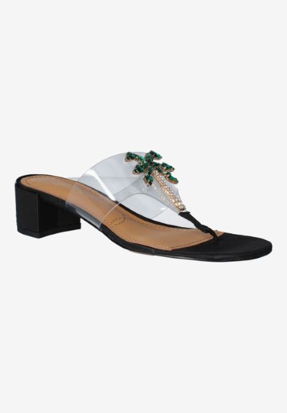 Front view of Tarianna CLEAR/BLACK SHANTUNG