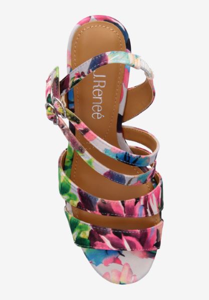 Top view of Uliana Gray/Blue/Purple Floral Multi