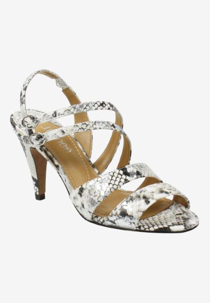 Front view of Uliana Cream/Black/Silver