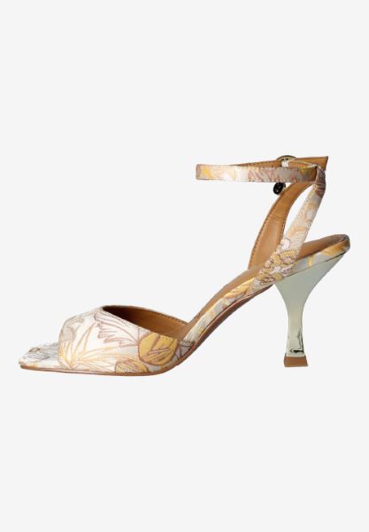 Left side view of Vaarika YELLOW/WHITE FLORAL