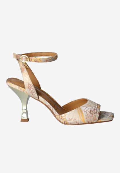 Right side view of Vaarika YELLOW/WHITE FLORAL