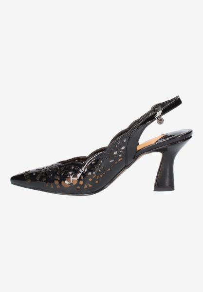 Left side view of Valerian BLACK PATENT