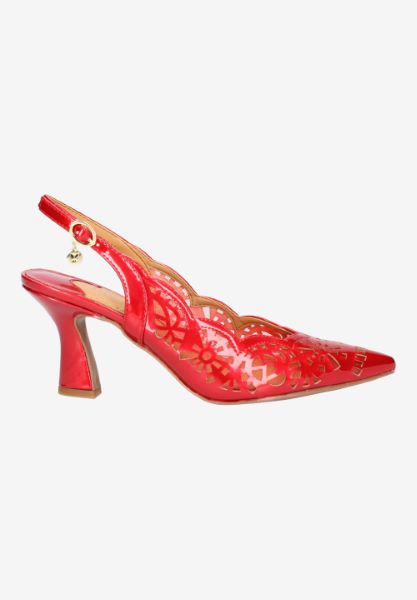 Right side view of Valerian RED PATENT