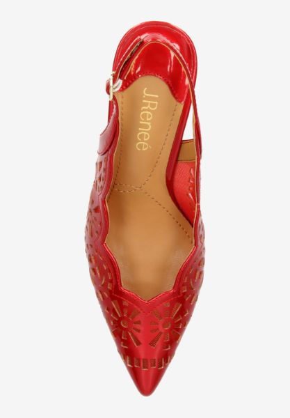 Top view of Valerian RED PATENT