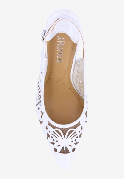 Top view of Vanani WHITE PATENT/MESH