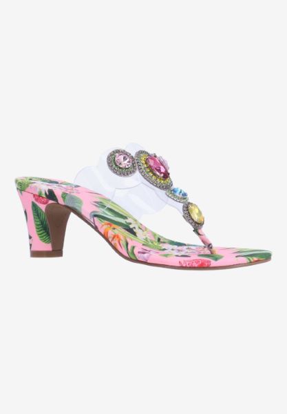 Front view of Varanese CLEAR/PINK/GREEN
