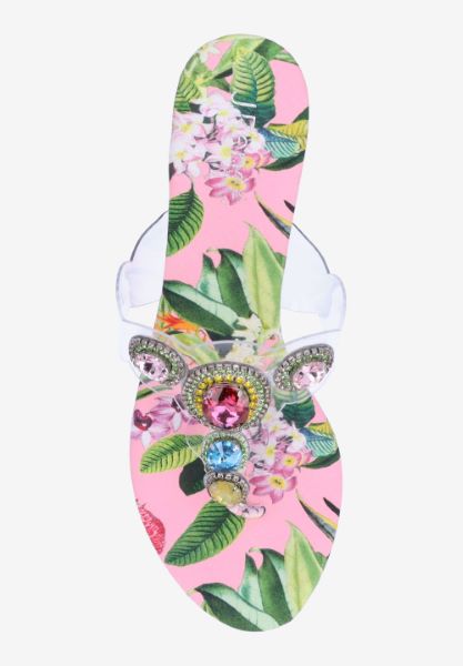 Top view of Varanese CLEAR/PINK/GREEN
