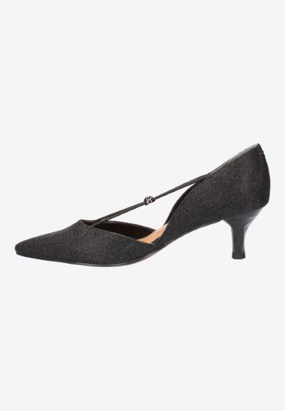 Left side view of Varshee BLACK DANCE GLITTER
