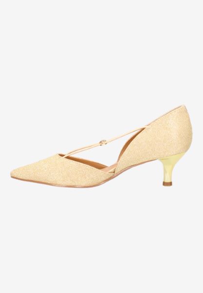 Left side view of Varshee GOLD DANCE GLITTER