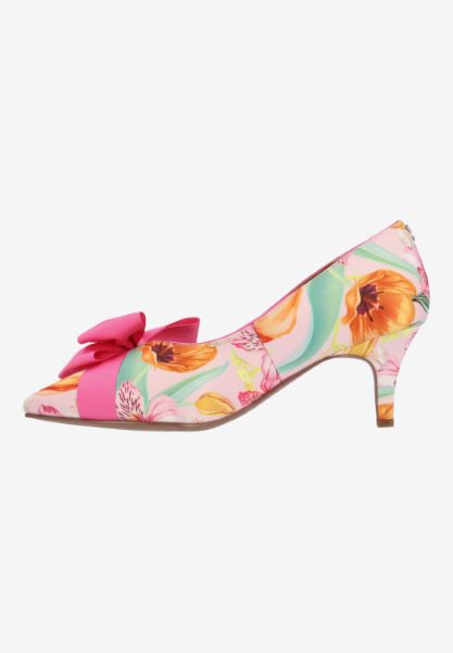 Left side view of Verbena PINK/ORANGE/FUCHSIA FLORAL