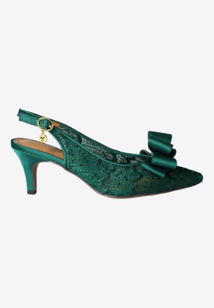 Right side view of Yazmine GREEN SEQUIN MESH