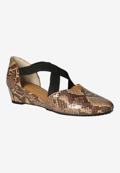 Front view of Zeshan TAUPE/BLACK MULTI SNAKE PRINT