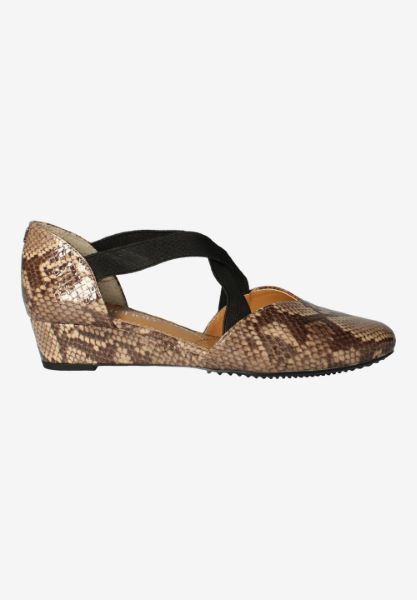 Right side view of Zeshan TAUPE/BLACK MULTI SNAKE PRINT