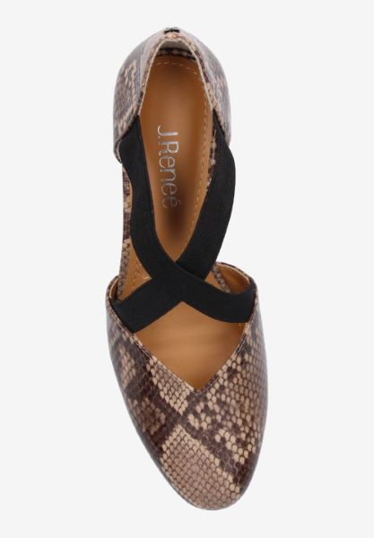 Top view of Zeshan TAUPE/BLACK MULTI SNAKE PRINT