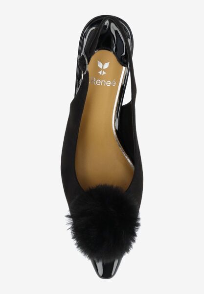 Top view of Hevina BLACK SUEDE/PATENT