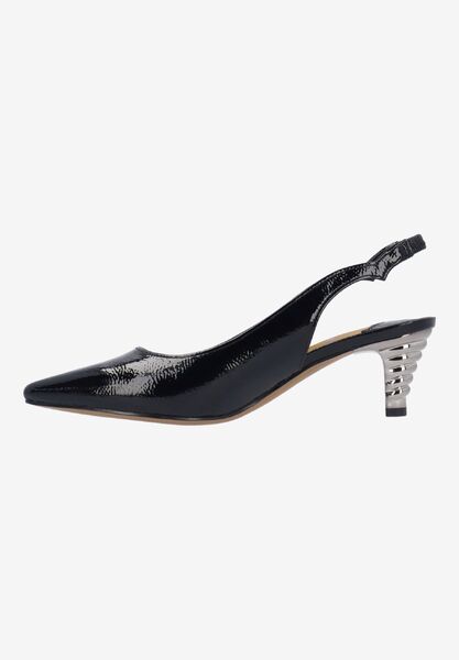 Left side view of Jeyora BLACK PATENT