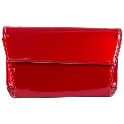 Front view of 10334 Patent Clutch Red Patent