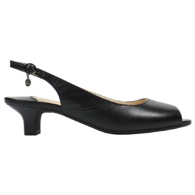 Right side view of Aldene Black Kidskin