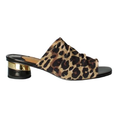Right side view of Banan Brown Black Animal Print