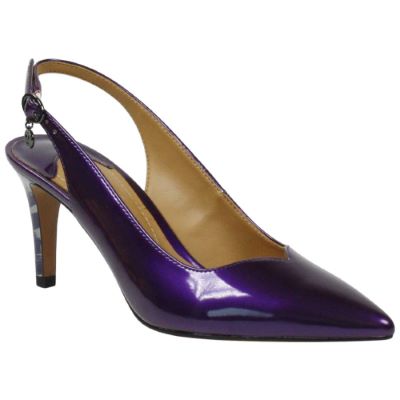 Front view of Belamie Purple Patent