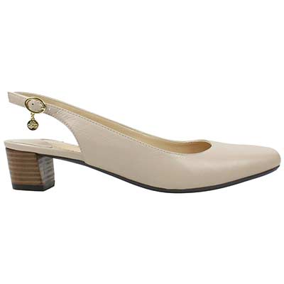 Right side view of Blandina Nude Kidskin