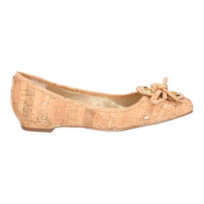 Right side view of Edie NATURAL/GOLD CORK