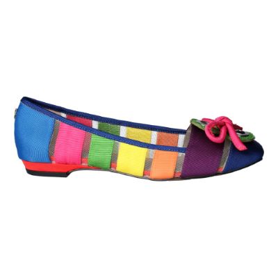 Right side view of Edie BRIGHT MULTI GROSGRAIN