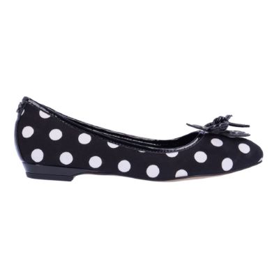 Right side view of Edie BLACK/WHITE POLKA DOT