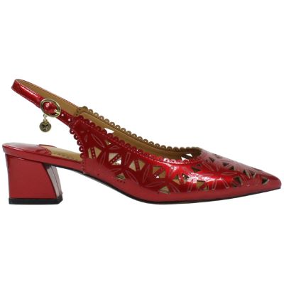 Right side view of Eloden RED PEARL PATENT