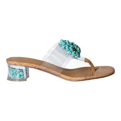 Right side view of Fenella CLEAR/TURQUOISE/CORK